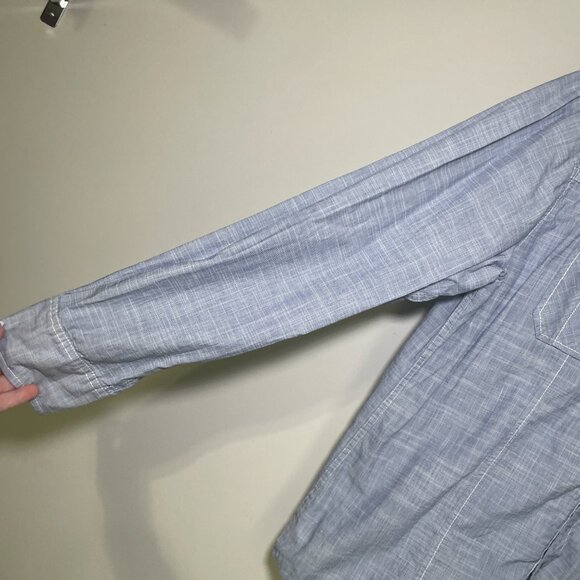 Men's XL Buckle Black Athletic Fit Long Sleeve Button Down Shirt - Picture 5 of 7